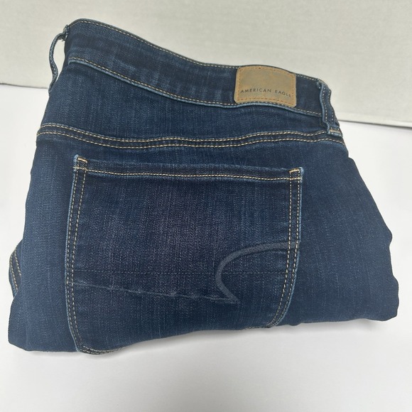 American‎ Eagle Ne(x)t Level Stretch Skinny Hi-Rise Jeans Dark Wash Size 18 Reg - Picture 1 of 6